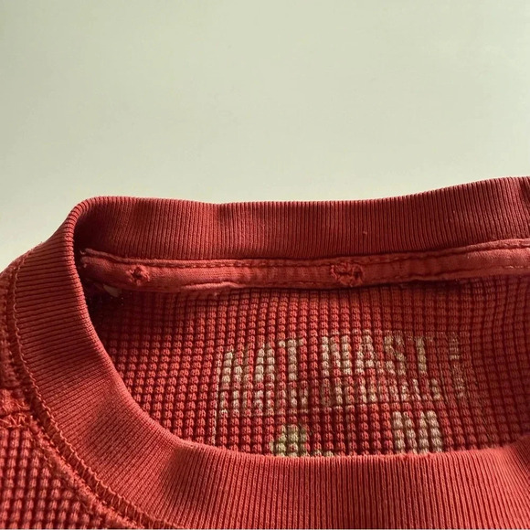 Nat Nast-Thermal-Long Sleeve-Waffle Knit-Pull Over- Burnt Orange-Men’s M - Picture 2 of 14